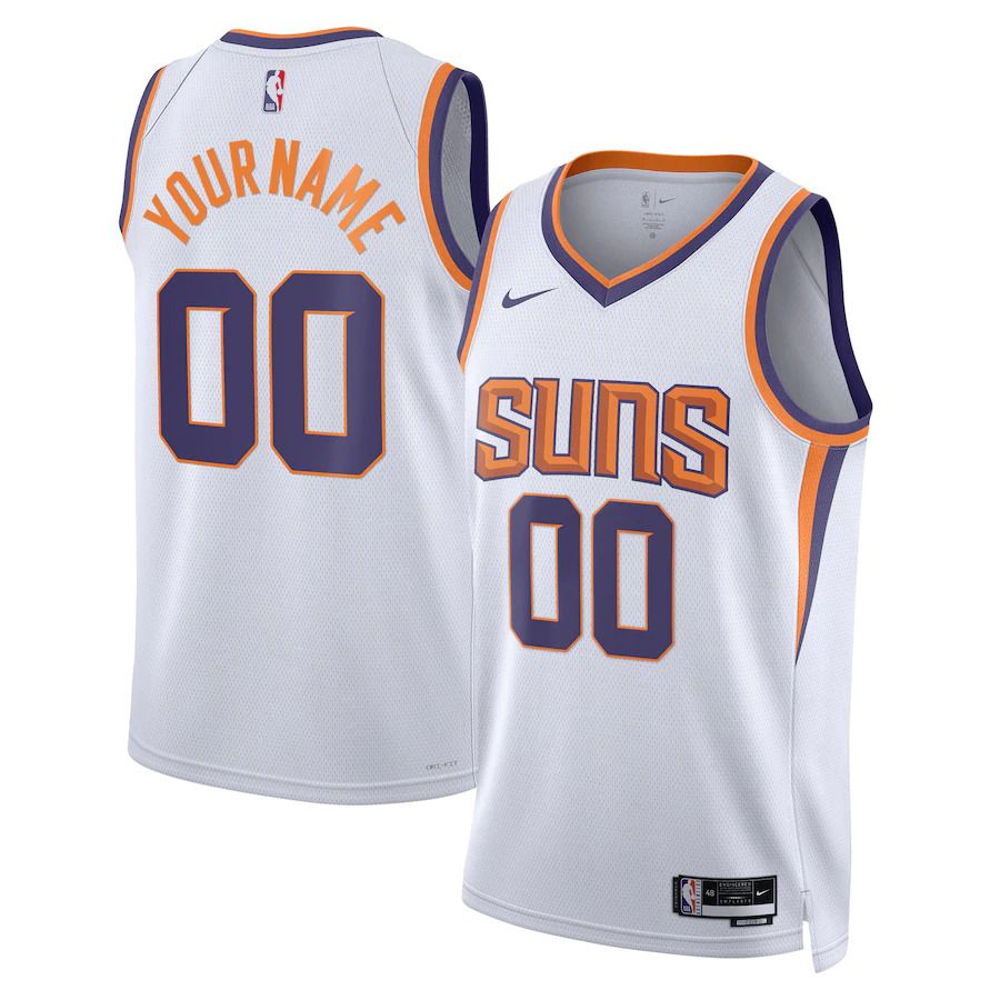Men Phoenix Suns Nike White Association Edition 2022-23 Swingman Custom NBA Jersey